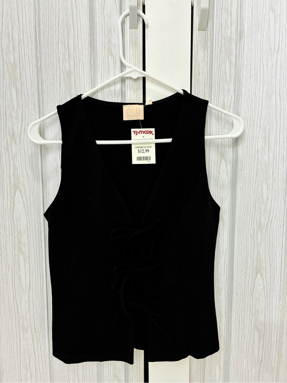 🖤 NWT GLG Black Tie-Front Vest Top